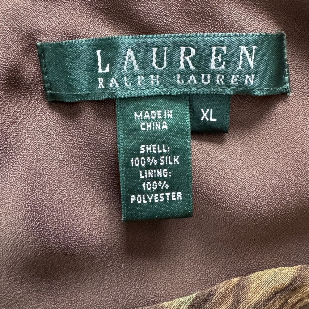 RALPH LAUREN TRIBAL Silk  Skirt - Picture 4 of 6